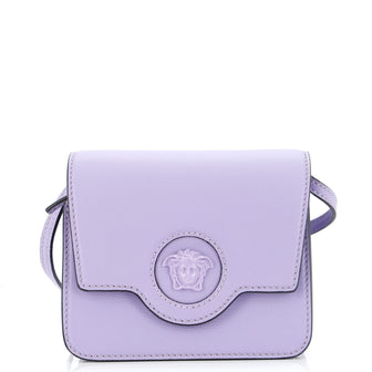 Versace La Medusa Accordion Flap Shoulder Bag Leather Small