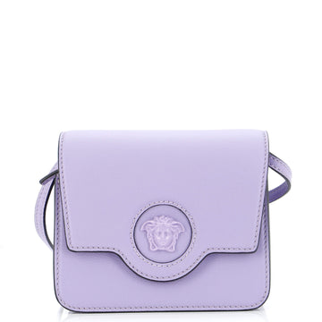 Versace La Medusa Accordion Flap Shoulder Bag Leather Small