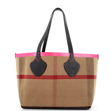 Burberry Reversible Giant Tote House Check Canvas and Leather Medium