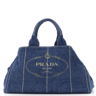 Prada Canapa Tote Denim Large