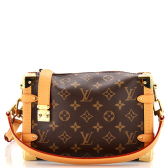 Louis Vuitton Side Trunk Handbag Monogram Canvas MM