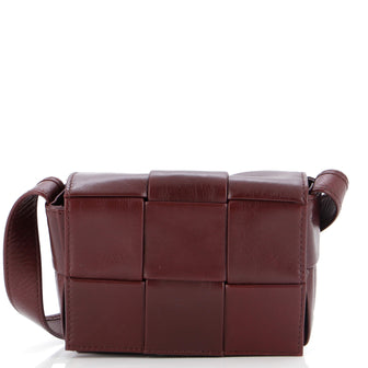 Bottega Veneta Cassette Crossbody Bag Maxi Intrecciato Patent Candy