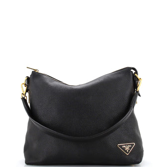 Prada Side Zip Hobo Vitello Daino Large