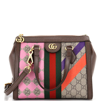 Gucci Ophidia Top Handle Tote Geometric GG Coated Canvas Small