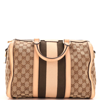 Gucci Vintage Web Boston Bag GG Canvas Medium