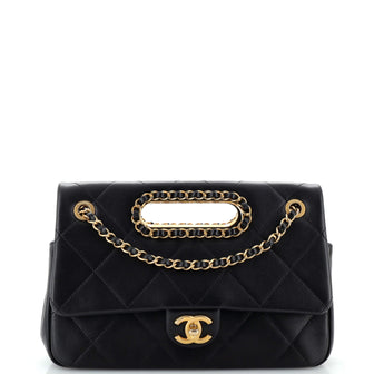 Chanel A Real Catch Flap Bag Quilted Lambskin Medium