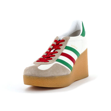 Gucci x Adidas Women's Gazelle Wedge Sneakers Leather with Rubber