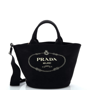 Prada Canapa Convertible Shopping Tote Canvas Medium