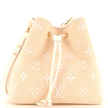 Louis Vuitton NeoNoe Handbag Monogram Embroidered Cotton MM