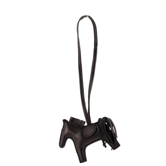 Hermes So Black GriGri Rodeo Bag Charm Leather PM