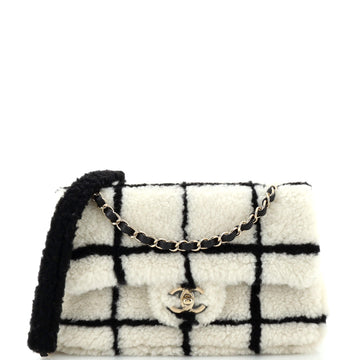 Chanel CC Flap Bag Square Printed Shearling Large