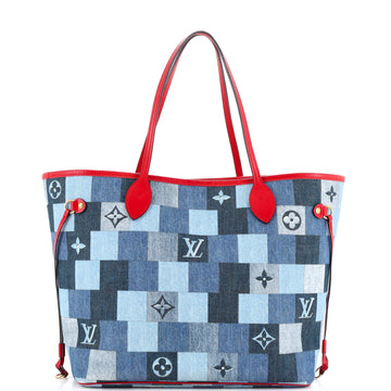 Louis Vuitton Neverfull Tote Damier and Monogram Patchwork Denim MM