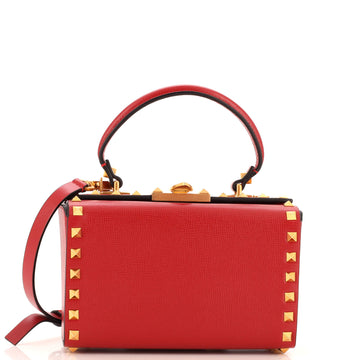 Valentino Garavani Rockstud Alcove Top Handle Box Bag Leather