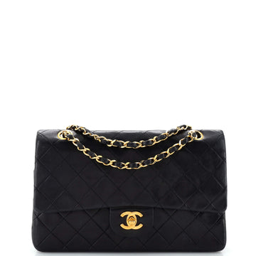 Chanel Vintage Classic Double Flap Bag Quilted Lambskin Medium