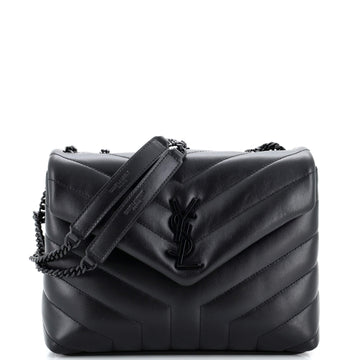 Saint Laurent Loulou Shoulder Bag Matelasse Chevron Leather Small