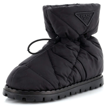 Prada Women's Padded Snow Boots Quilted Nylon