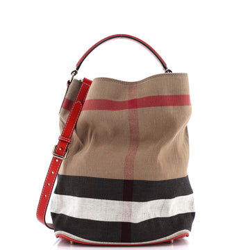 Burberry Ashby Bag House Check Canvas Medium