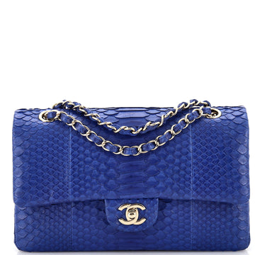 Chanel Classic Double Flap Bag Python Medium