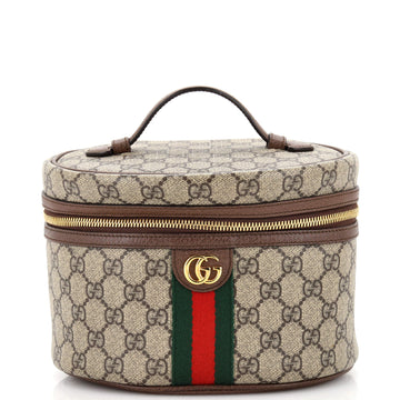 Gucci Ophidia Top Handle Cosmetic Case GG Coated Canvas Small