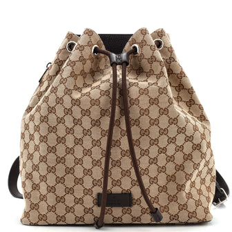 Gucci Drawstring Backpack (Outlet) GG Canvas Medium
