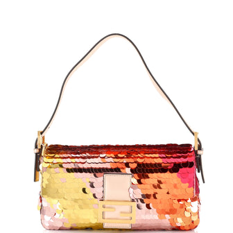 Fendi Baguette 1997 Bag Sequin Embellished Satin Medium