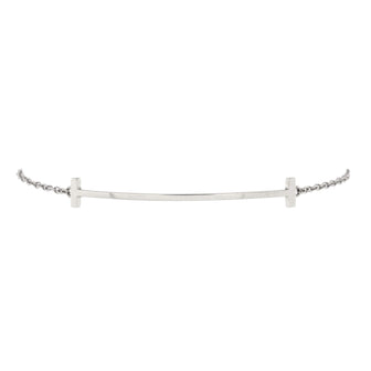 Tiffany & Co. T Smile Chain Bracelet 18K White Gold Medium