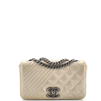 Chanel Coco Boy Flap Bag Quilted Patent Small