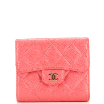 Chanel CC Compact Classic Flap Wallet Quilted Caviar