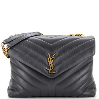 Saint Laurent Loulou Shoulder Bag Matelasse Chevron Leather Medium