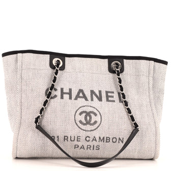 Chanel Deauville Tote Raffia Small