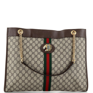 Gucci Rajah Chain Tote GG Coated Canvas Large