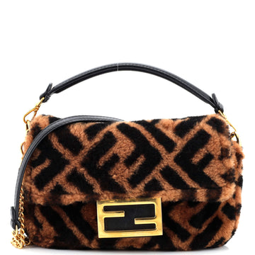 Fendi Baguette NM Bag Zucca Shearling Mini
