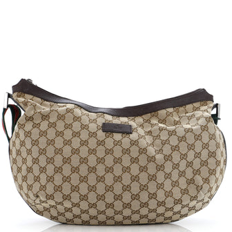 Gucci Saddle Zip Messenger Bag GG Canvas Large