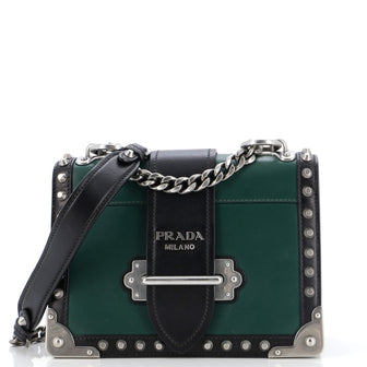 Prada Cahier Crossbody Bag Studded City Calf Small
