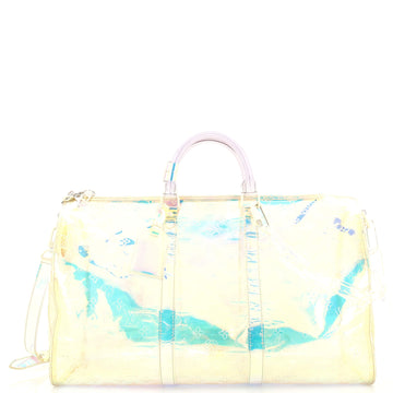 Louis Vuitton Keepall Bandouliere Bag Limited Edition Monogram Prism PVC 50