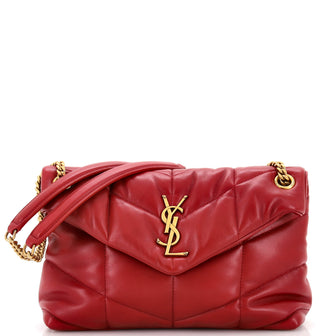 Saint Laurent Loulou Puffer Shoulder Bag Quilted Leather Small