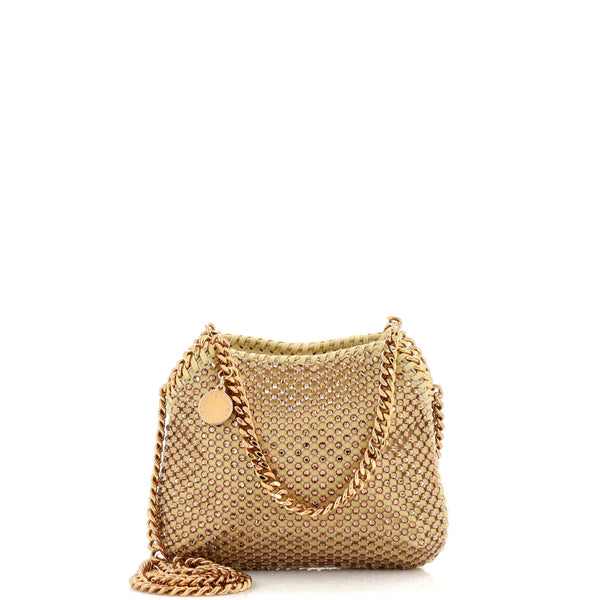 Stella McCartney Falabella Fold Over Crossbody Bag Crystal Tiny