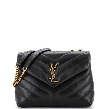 Saint Laurent Loulou Shoulder Bag Matelasse Chevron Leather Small