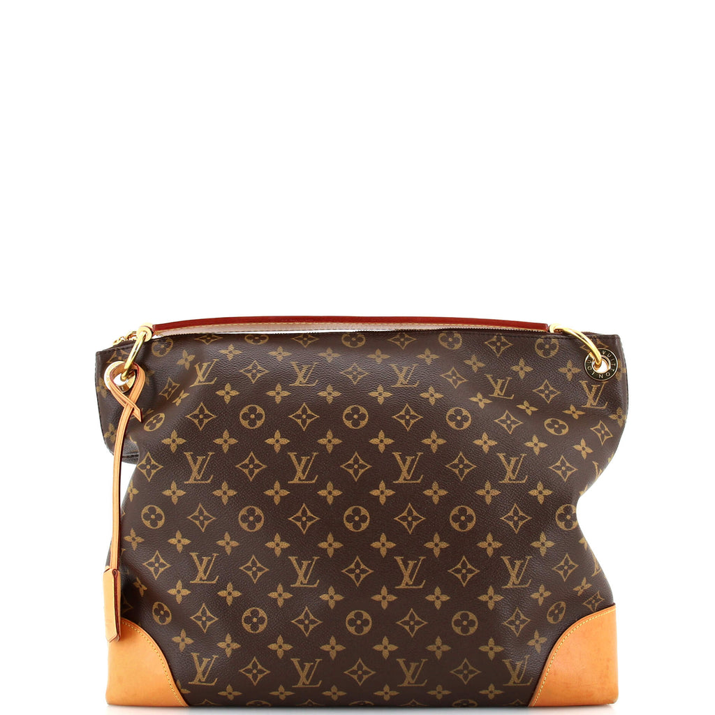 Louis Vuitton Berri Handbag Monogram Canvas MM Brown 2732561