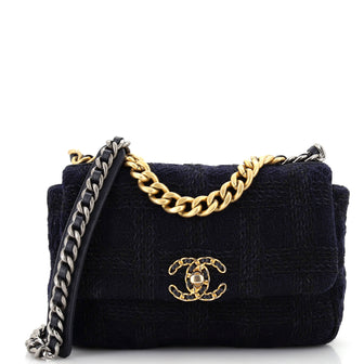 Chanel 19 Flap Bag Quilted Tweed Medium