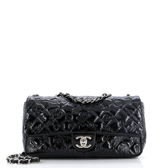 Chanel Lucky Symbols Flap Bag Embossed Patent Medium