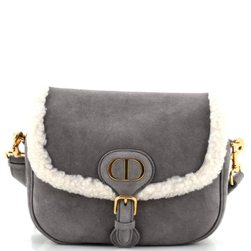 Christian Dior Bobby Flap Bag Shearling and Suede Medium