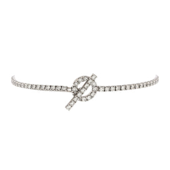 Hermes Finesse Bracelet 18K White Gold and Pave Diamonds