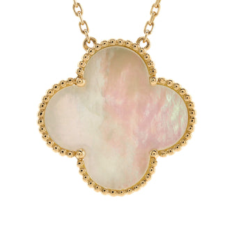 Van Cleef & Arpels Magic Alhambra 100th Anniversary Pendant Necklace 18K Yellow Gold and Mother of Pearl