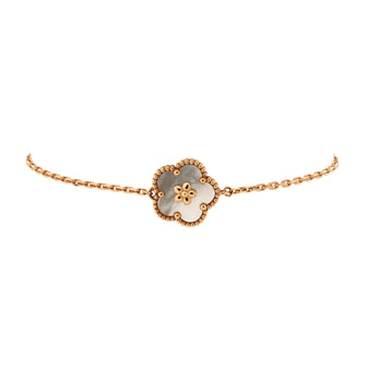 Van Cleef & Arpels Lucky Spring Plum Blossom Bracelet 18K Rose Gold and Mother of Pearl