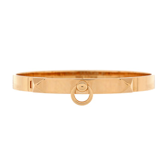 Hermes Collier de Chien Bracelet 18K Rose Gold Small