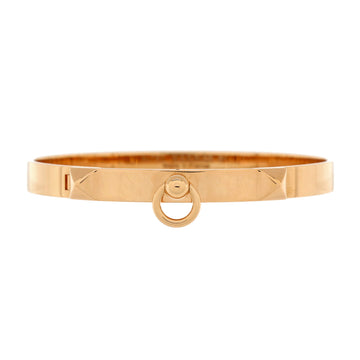 Hermes Collier de Chien Bracelet 18K Rose Gold Small