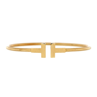 Tiffany & Co. T Wire Bracelet 18K Yellow Gold Narrow
