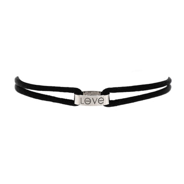 Cartier Charity Love Cord Bracelet Silk Cord with 18K White Gold