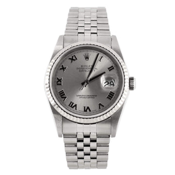 Rolex Oyster Perpetual Datejust Automatic Watch Stainless Steel and White Gold 36